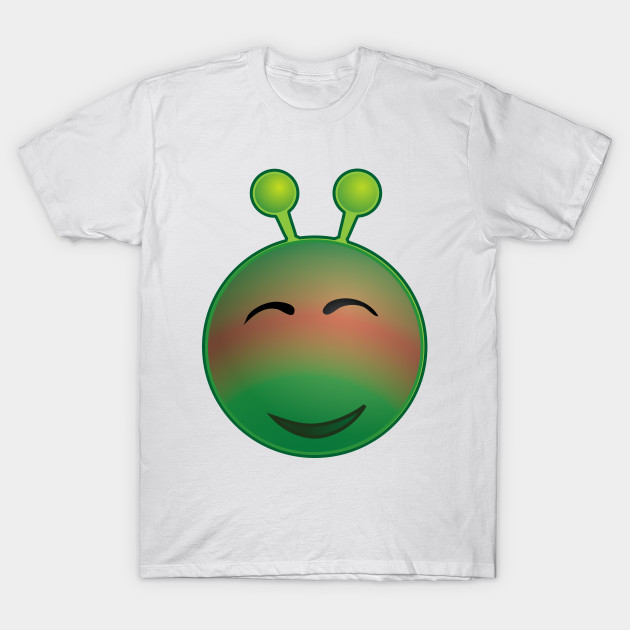 Funny Alien Monster ET Extraterrestrial Martian Green Man Emoji for Women, Men and Kids 12 T-Shirt-TOZ